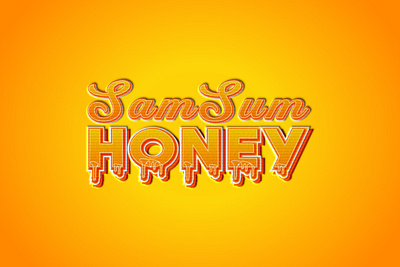 SamSum Honey Logo Design bee honey logo brand design brand guidelines brand identity branding branding designer design honey logo logo logotype organic honey logo wordmark logo