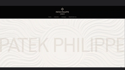 Patek Philippe Watch Promo Website for 5270J model_study project animation design ui