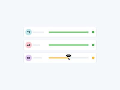 Progress avatar checkmark component cursor dashboard data data visualization design exploration figma hover in progress light mode loading modal product design profile progress saas ui ux