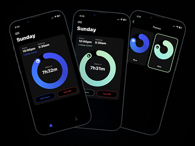 Color Themes alarm ui animation app themes best blue theme darkmode green theme ios ui swift themes ui ux wheel theme xcode