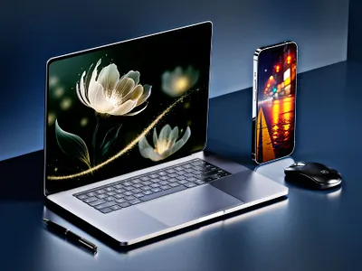 Laptop And Smartphone Desplay Mockup Presentation PSD 3d branding design graphic design laptop logo mobile mockup smatphone ui