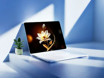 Laptop Mockup PSD 3d branding graphic design laptop logo mockup presentation ui