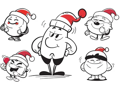 Christmas vector Cartoon Collection Eps cartoon christmas clouse collection illustration merry shanta style vector