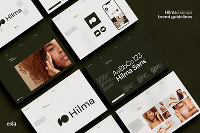 Hilma · Brand Guidelines brand guidelines esla brand guidlelines esla brand style guide esla brandbook indesign brand book minimal brandbook minimimal guidelines simple brand book simple brand guide simple layouts