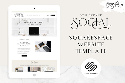 Squarespace Template 5th Avenue business coach website business website creative website modern website template social media manager squarespace squarespace template squarespace theme squarespace website web theme website template website theme