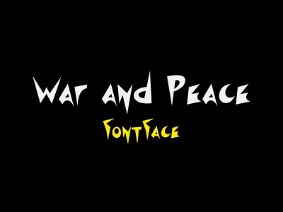 War and Peace typeface — font design font font design fontface letters type typeface