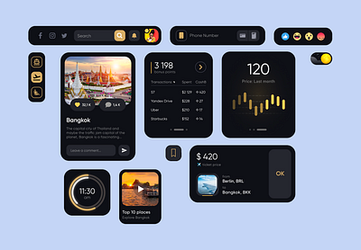 Dark mode UI kit