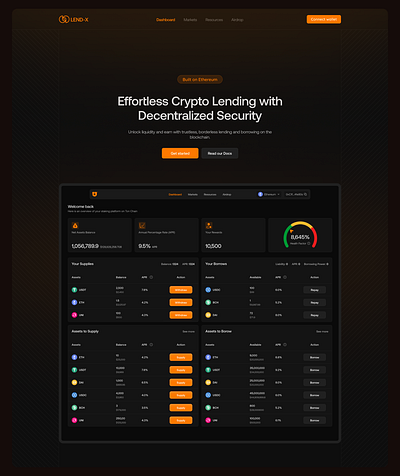 Hero Section Variation for Web3 Protocol figma hero section landing page ui ux web design web3