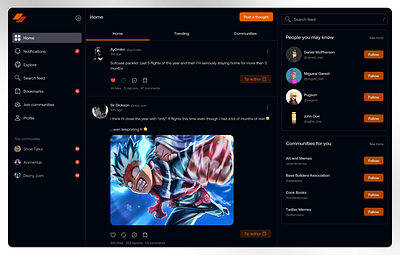 Social Feed with "Tip" Functionality design figma ui ux web design web3