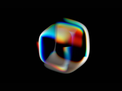 Cube 3d abstract animation background blender blur branding colorful concept cover cube design glow gradient holographic iridescent loop render shape template