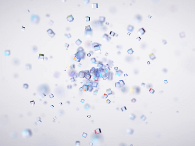 Background animation 3d abstract animation background blender blocks branding cover cubes design endless futuristic glass iridescent loop looping particles render template