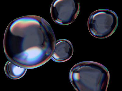 Bubbles 3d abstract animation background blender branding bubbles colorful cover design endless iridescent loop looping reflection refraction render shape