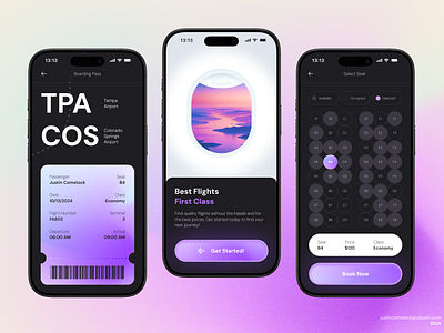 Flight Finder: Mobile Airline Booking airline airplane boarding boarding pass booking booking app flight flight app flights ios iphone seat ticket travel travel planner trip trip booking ui ux vacation