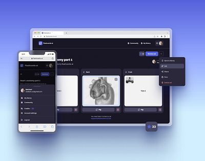 Ai flashcards app | web design ai figma flashcards product design ui uiux design uxui design web design