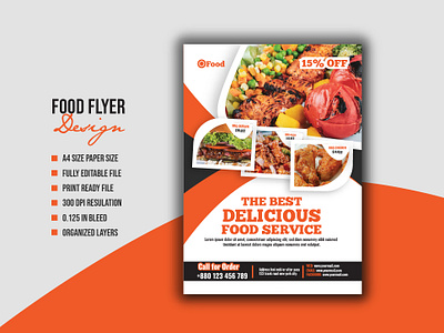 Modern fast food, burger, pizza, hot dog restaurant flyer. restaurant food