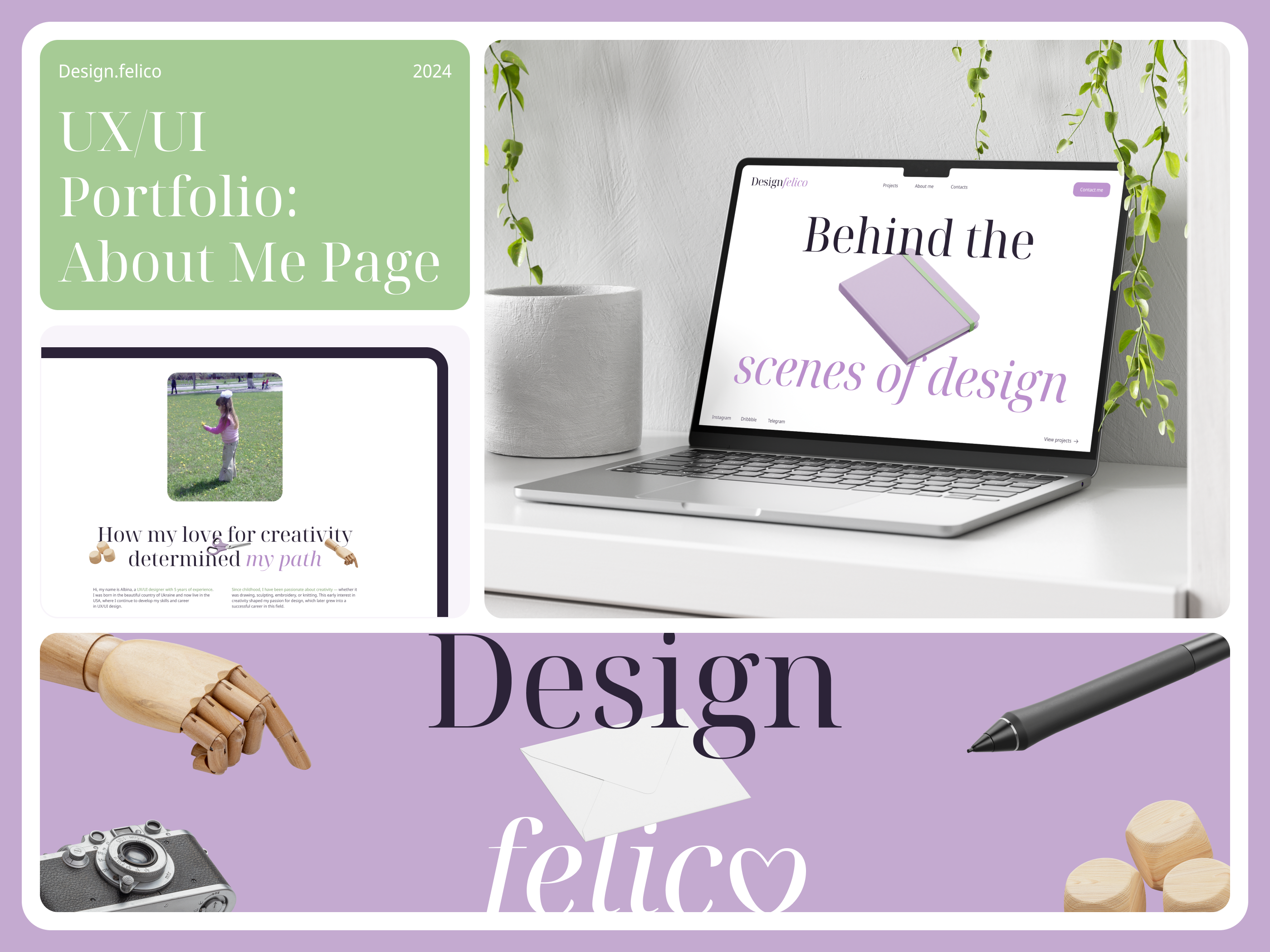 UX/UI Portfolio Design – Study Project about me page design figma portfolio portfolio site ui ui design user interface ux uxui design webdesign website website design
