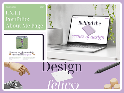 UX/UI Portfolio Design – Study Project about me page design figma portfolio portfolio site ui ui design user interface ux uxui design webdesign website website design
