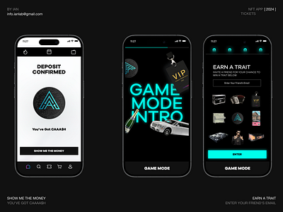 NFT UI dark design guide page home mobile nft shop shopping startup page ui