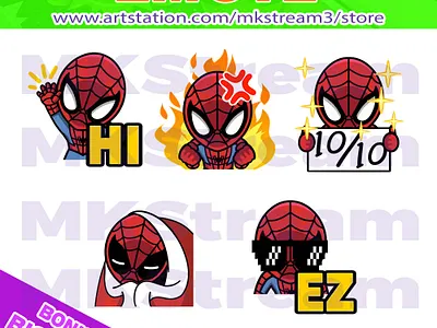 Emotes Chibi Spiderman waving, comfy, perfect, rage & ez pack animated emotes anime chibi spiderman comfy design emote emotes ez illustration marvel perfect score rage spideman emotes spiderman spiderman emoji spiderman stickers spidey sub badge twitch emotes waving