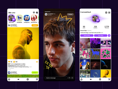 Silhouette experiment apps figma graphic design network social social network ui