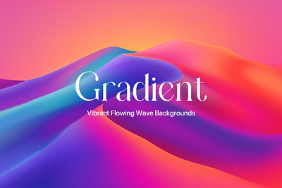 Vibrant Gradient Wave Backgrounds 3d abstract ai ai generated background bright gradient illustration ios mountain purple smooth sunset tender vibrant vivid wallpaper wave waves