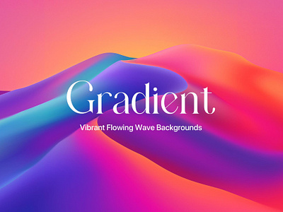 Vibrant Gradient Wave Backgrounds 3d abstract ai ai generated background bright gradient illustration ios mountain purple smooth sunset tender vibrant vivid wallpaper wave waves