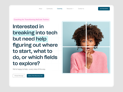 NoCode Techies Project landing page nocode ui uiux ux