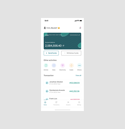 Fintech Homepage fintech mobile ui