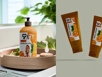 Spary Cosmetics Design beauty branding cosmetic cream design fashion lotion print on demand product design tube