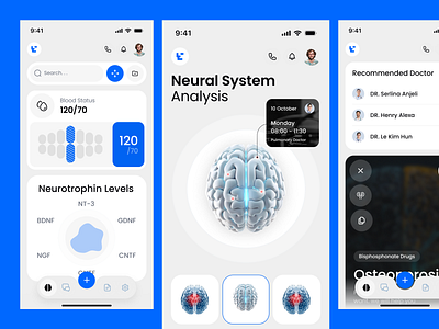 Neural System Analysis analysis app biology blood chart dashboard health mobile neural platform system tracker ui