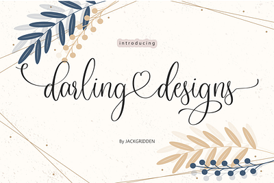 darling designs | handwritten font branding darling designs font graphic design handwritten heart illustration love lovely script