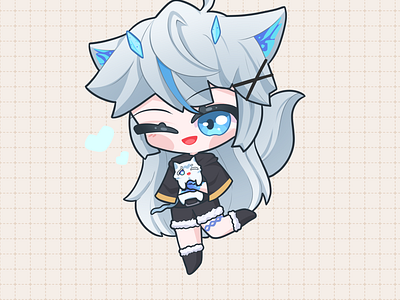 Cute Chibi Commission chibi commission cutechibi fullbodychibi noai simplechibi