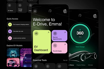 E-Drive - Reinventing an Eco-Friendly Mobile Driving App animation