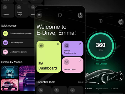 E-Drive - Reinventing an Eco-Friendly Mobile Driving App animation