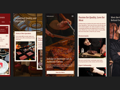 Deliyumeaty - Gourmet Meat-Focused Restaurant Responsive mobile bbq book booking chef cook cooking food gourmet hero kitchen landing page meat order recipe responsive restaurant store web design