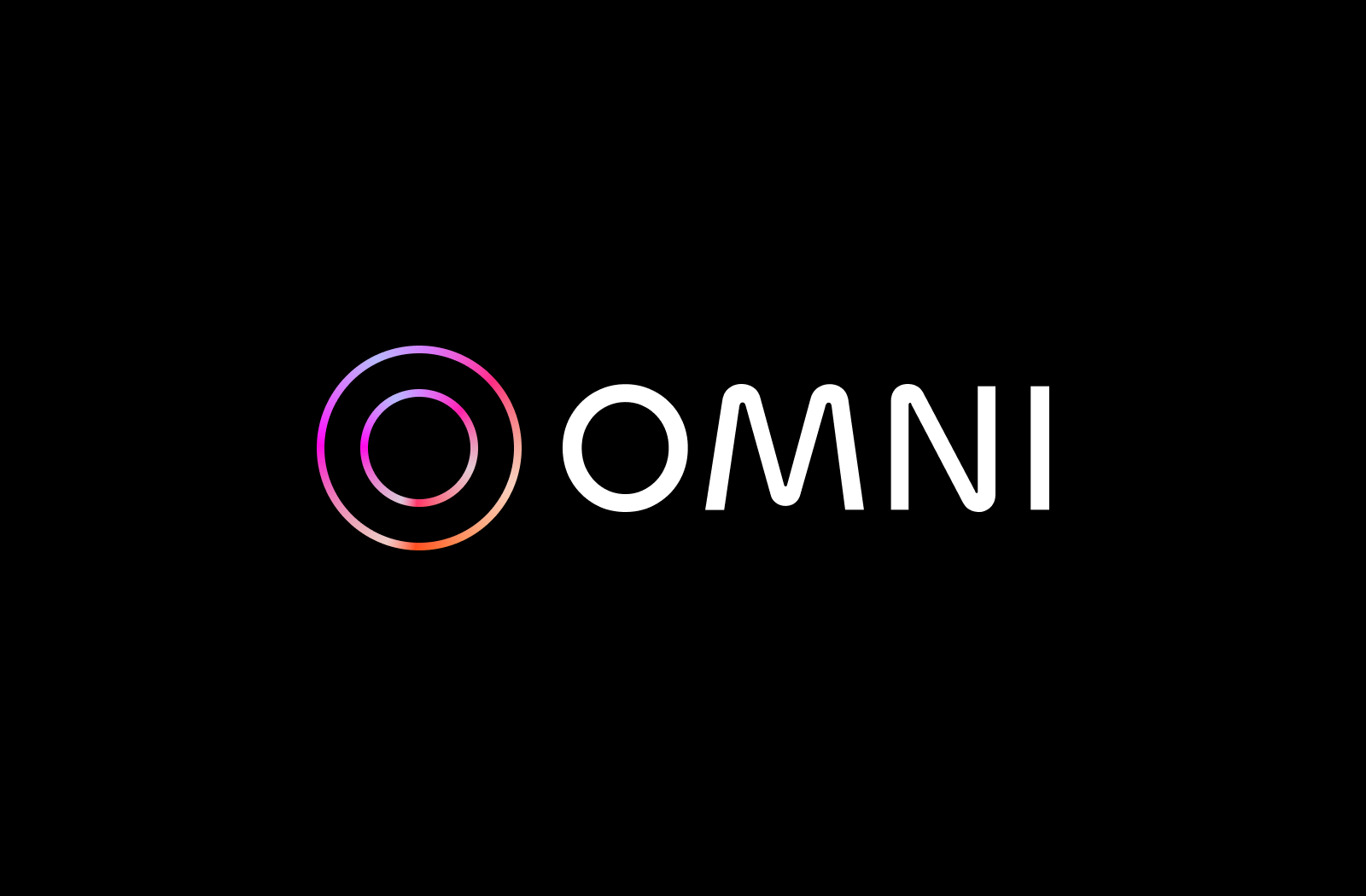 OMNI art circle design font gradient icon logo type