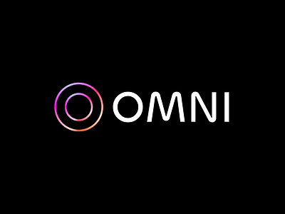 OMNI art circle design font gradient icon logo type