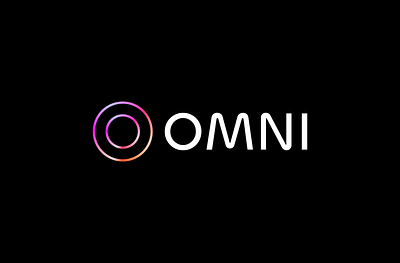 OMNI art circle design font gradient icon logo type