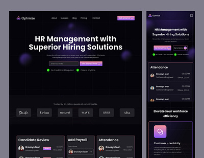 HR Management website design figma hr landing page hr management template hr management website hr saas website hr website landing page minimal saas framer template saas template saas website ui uiux ux website design