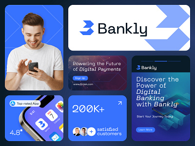 Bankly - Bank, Fintech, Web3, Crypto, DeFi, Logo and Branding b bank blockchain branding defi dynamic financial technology fintech letter b logo logo logo design logo icon modern logo money online bank online wallet saas transaction transfer web3