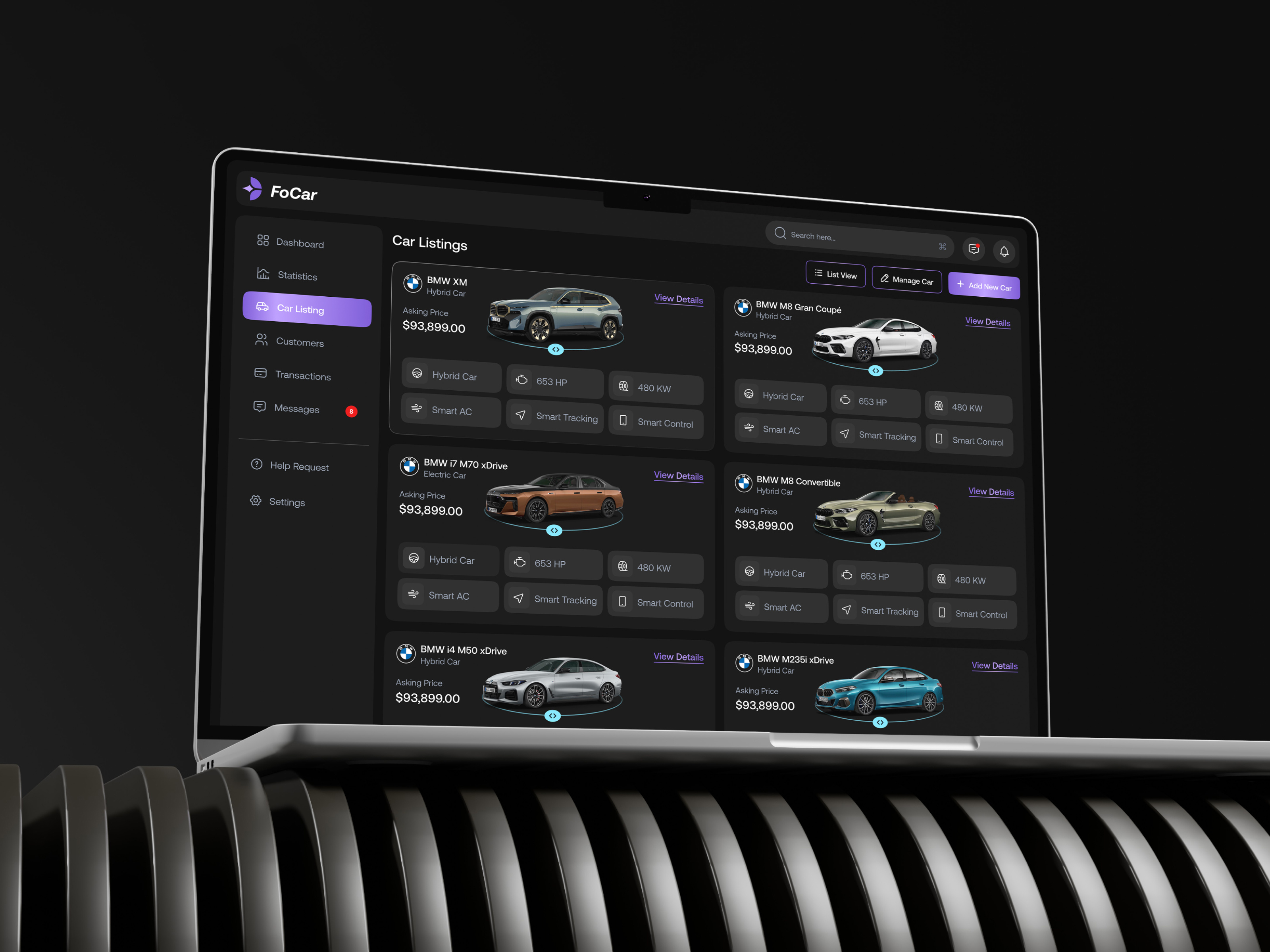 Example of Saa S Web App UI/UX Design & Dashboard