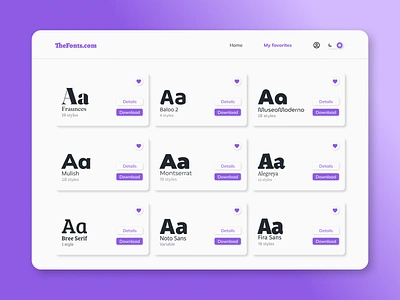Daily UI #044 - Favorites 044 daily ui daily ui 044 design favorite fonts favorites fonts ui ui design ux ux design web design