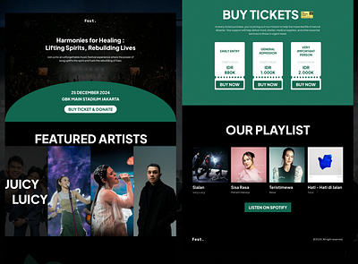 Music Festival Landing Page Exploration concert design exploration festival landing page music ui user interface web