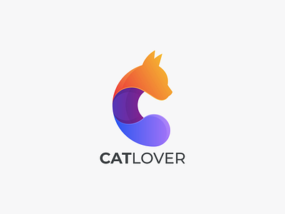 CAT LOVER branding cat design graphic cat icon cat logo cat lover design graphic design icon logo