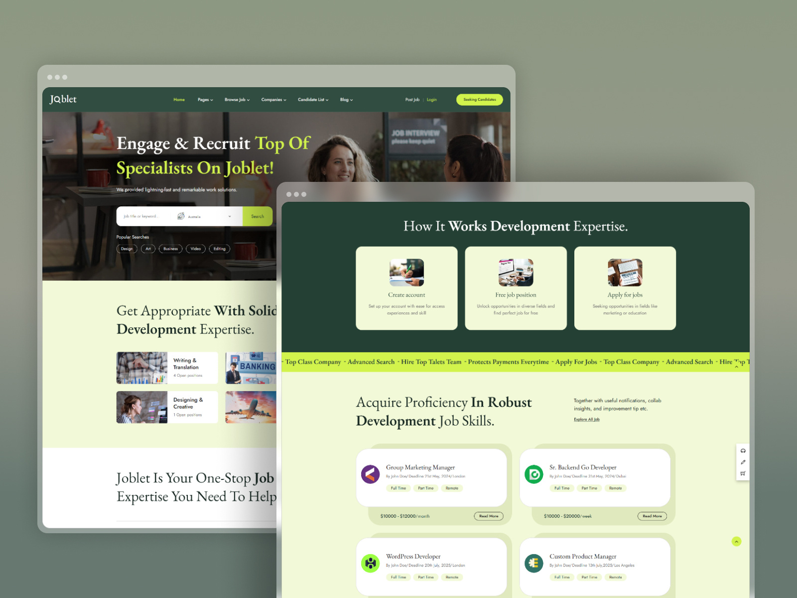 Joblet - Job Recruitment Services HTML Template career development employment services hiring solutions html html template job application job boards job listings job portal job recruitment job search online job portal recruitment agency responsive design resume submission talent acquisition themes and templates uiux design web design web development