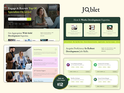 Joblet - Job Recruitment Services HTML Template talent acquisition themes and templates uiux design web design web development