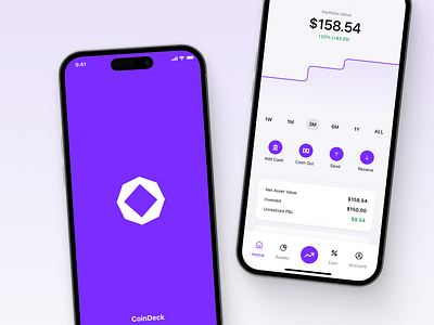 CoinDeck - Crypto Trading Mobile App android crypto ios mobile mobile app ui ux