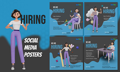 Creative Hiring Post Design 3d colorpalette creative design graphic design hiring hiringdesign inspiration jobboard jobposting jobsearch professional recruitment typography