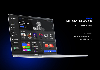 Muzix - Music Player branding ui