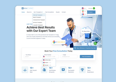 NIMCLINIC design uiux ux web design